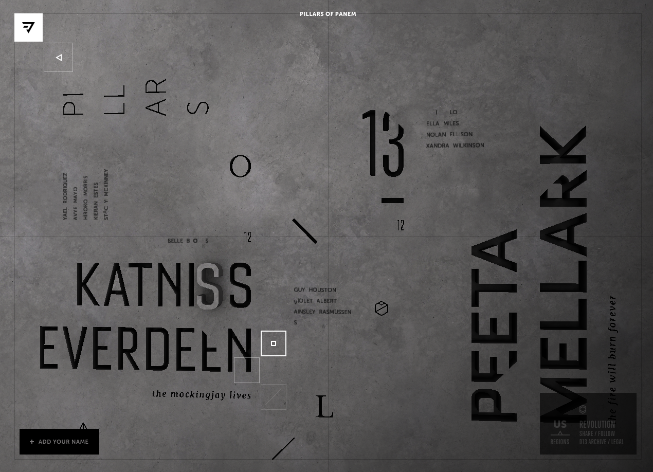 layout from revolition pillars of panem patterntap zurb library