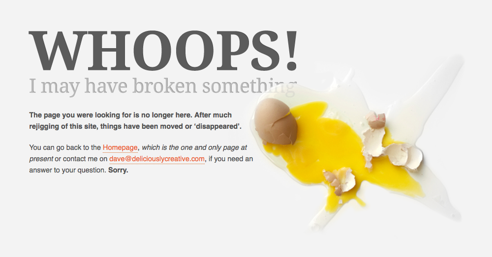 whoops creative 404 error page design from deliciouslycreative creative page design